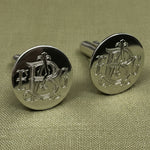 Sterling Silver Engraved Cufflinks by Chantel Shafie Jewellery