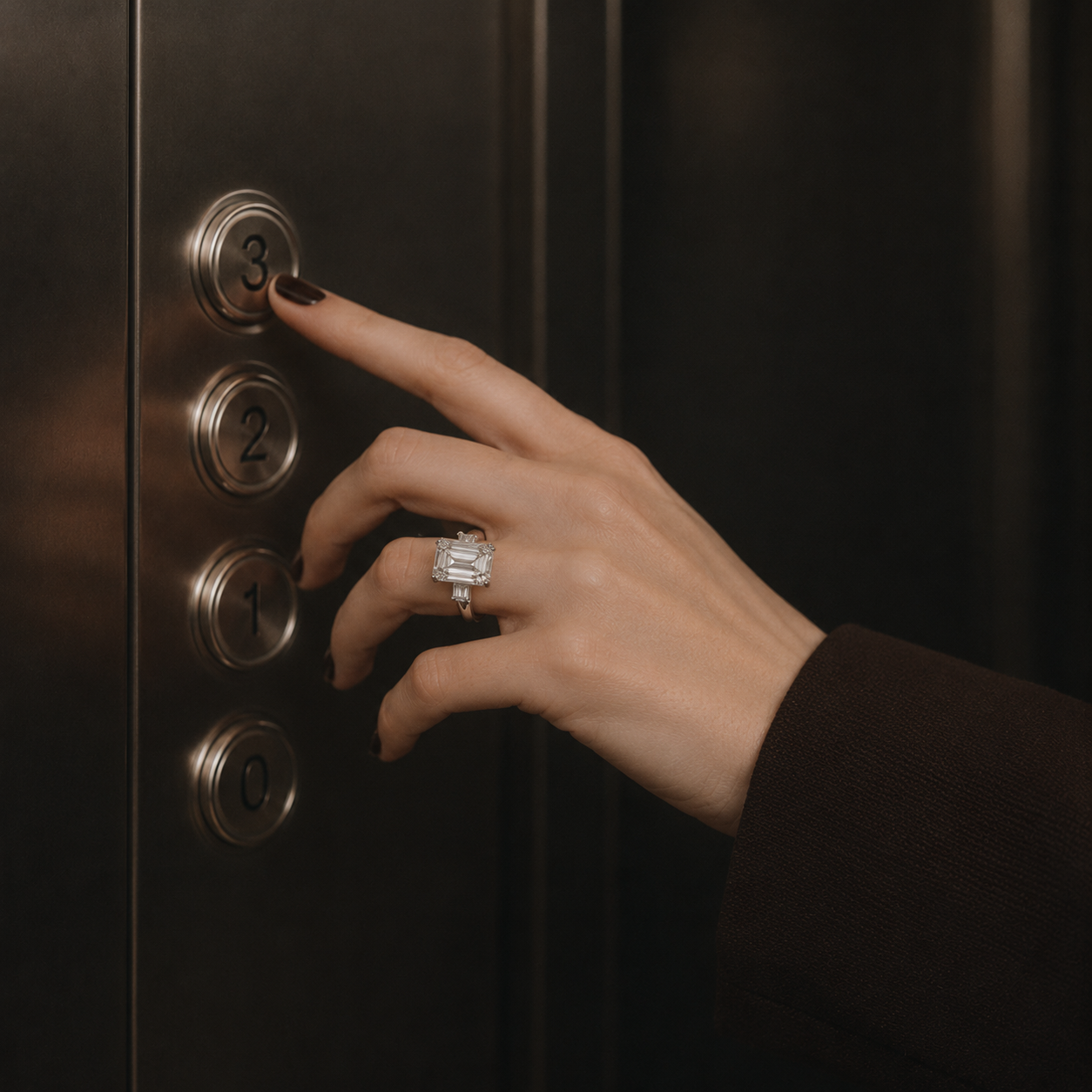 A Bespoke emerald cut engagement ring by Chantel Shafie Jewellery